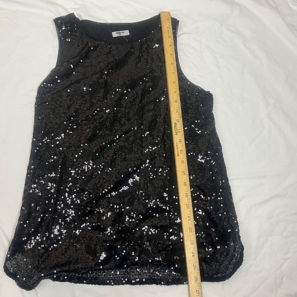 NWT Zeagoo Women Tank Top Sz Large Sequin Sheered Party Black - Picture 10 of 10